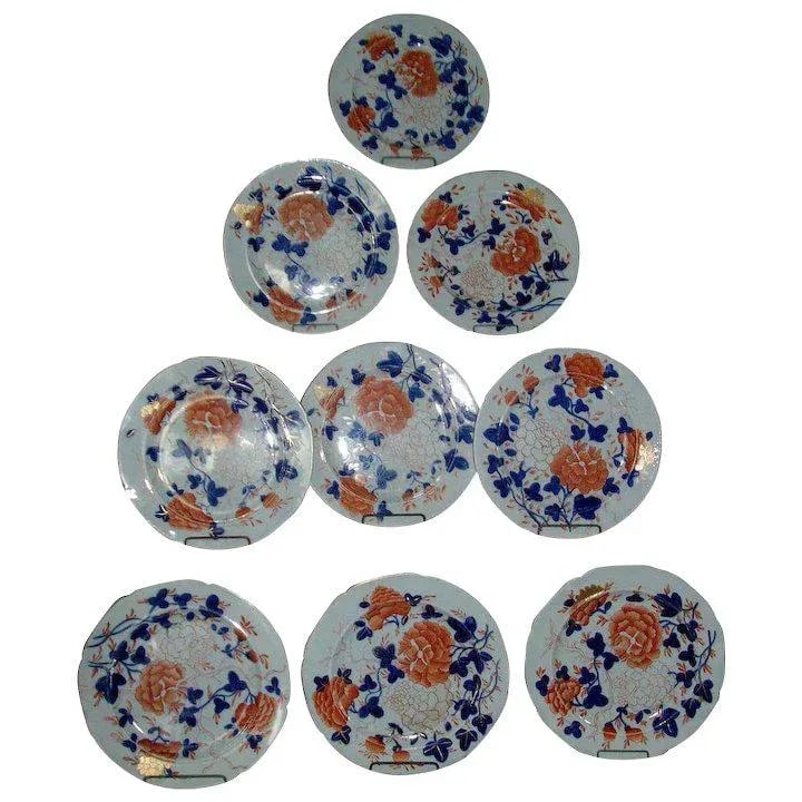 1815 Mason's Ironstone Imari Plates - Set of 9 - 7