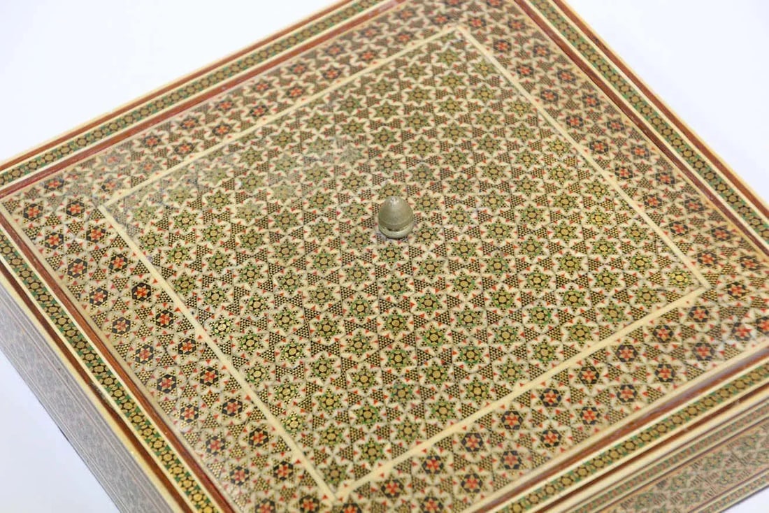 Moorish Micro Mosaic Inlaid Jewelry Box - 4