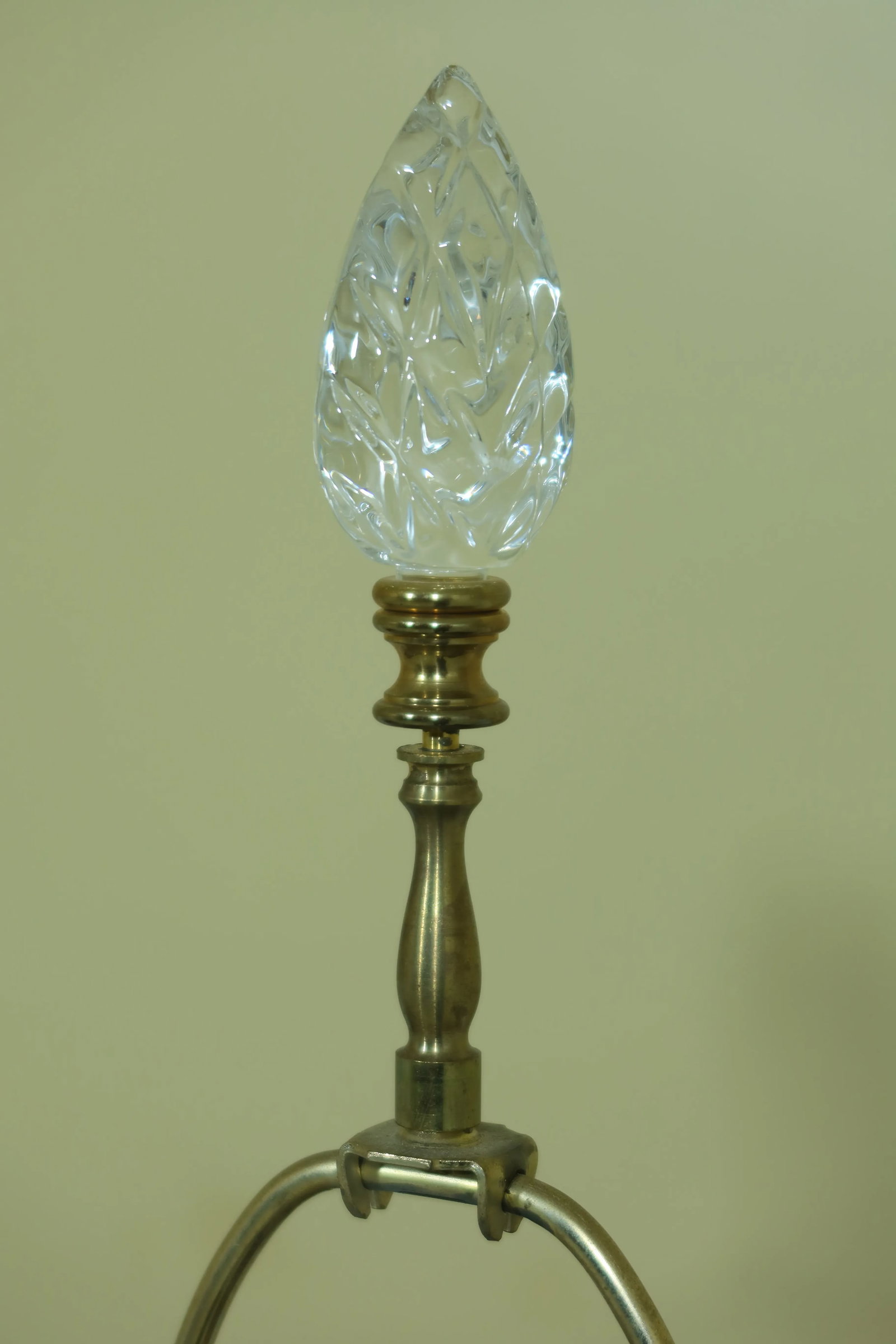 Pair Wildwood Etched Crystal & Brass Table Lamps - 2