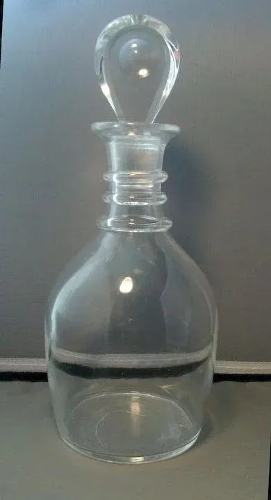 Early Steuben Glass Clear Crystal Ringed Decanter for Wine or Whiskey - 2