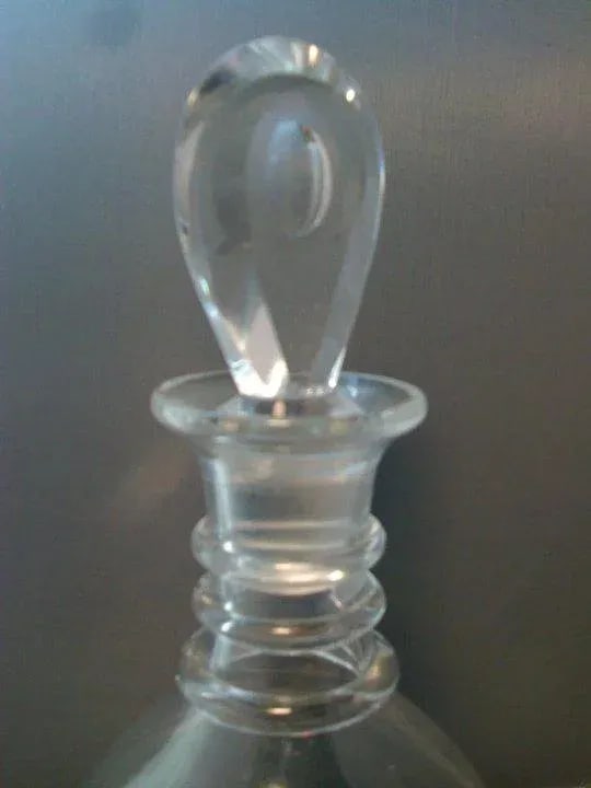 Early Steuben Glass Clear Crystal Ringed Decanter for Wine or Whiskey - 4