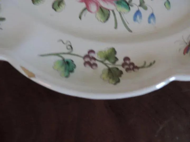 Late 18th or Early 19th Century French Faience Tin Glaze Pottery Veuve Perrin Oval Platter - 7