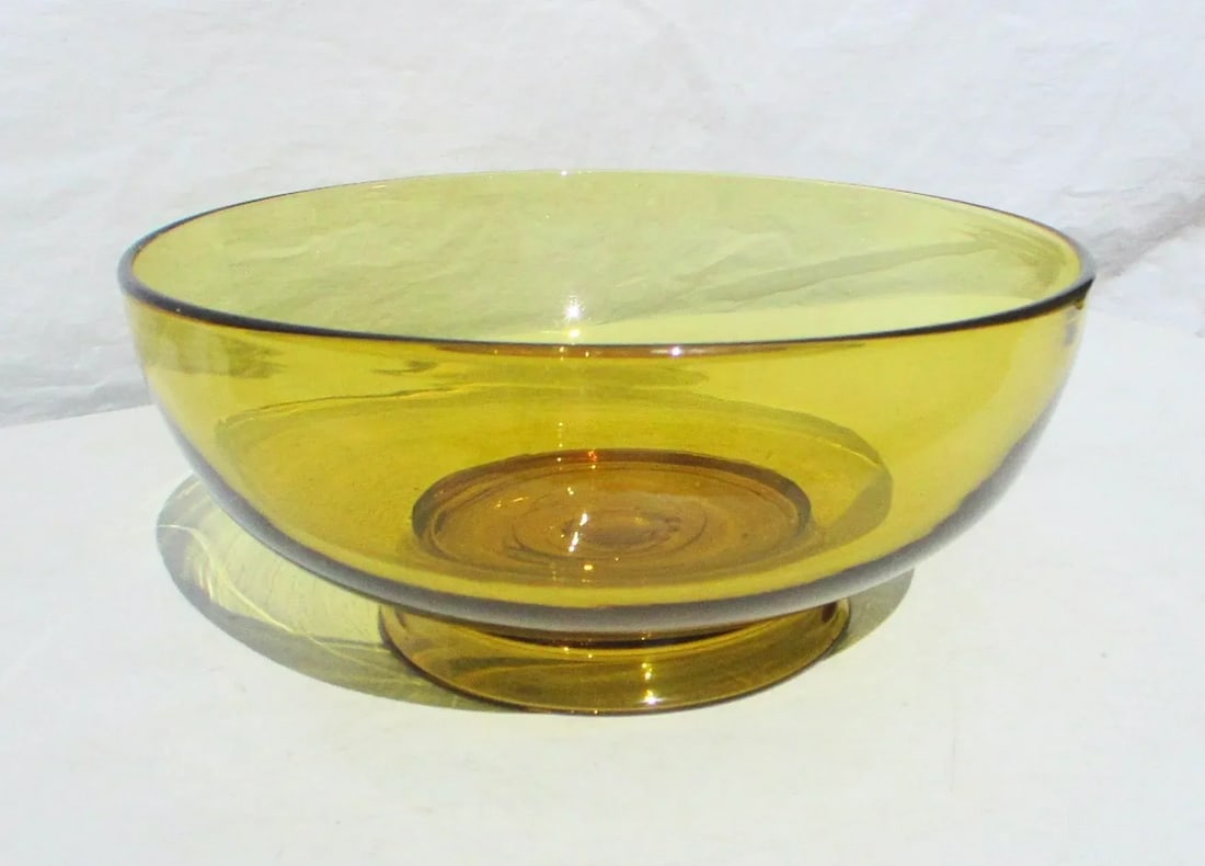Vintage Hand-Blown Venetian Salad Bowl - 4