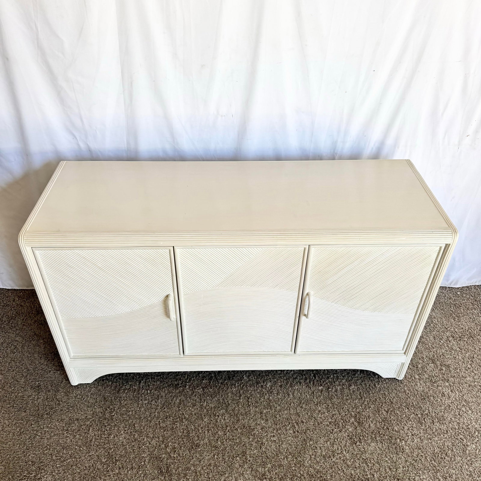 Boho Chic Wavy Pencil Reed Credenza - 2
