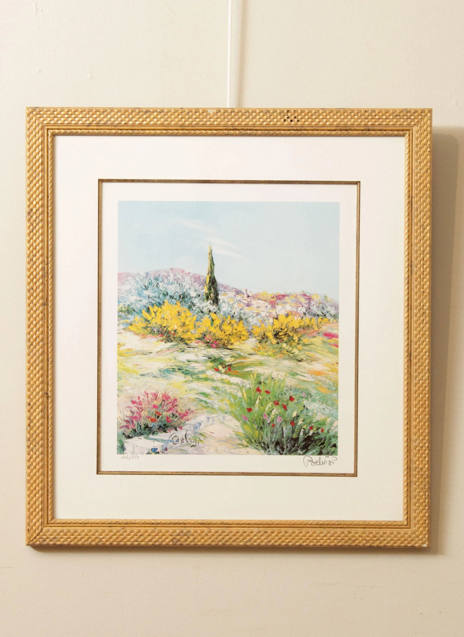Vintage Impressionist Landscape 'Summer Light' Lithograph, by 'Belvis' - 2