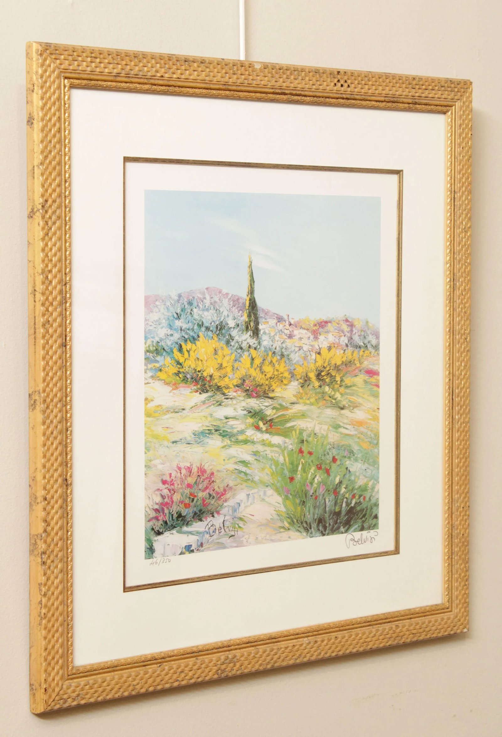 Vintage Impressionist Landscape 'Summer Light' Lithograph, by 'Belvis' - 3