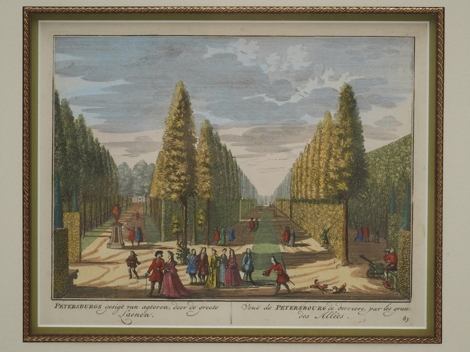 Set of 4 Carl Remshant 18th Century Colored Etchings - 4
