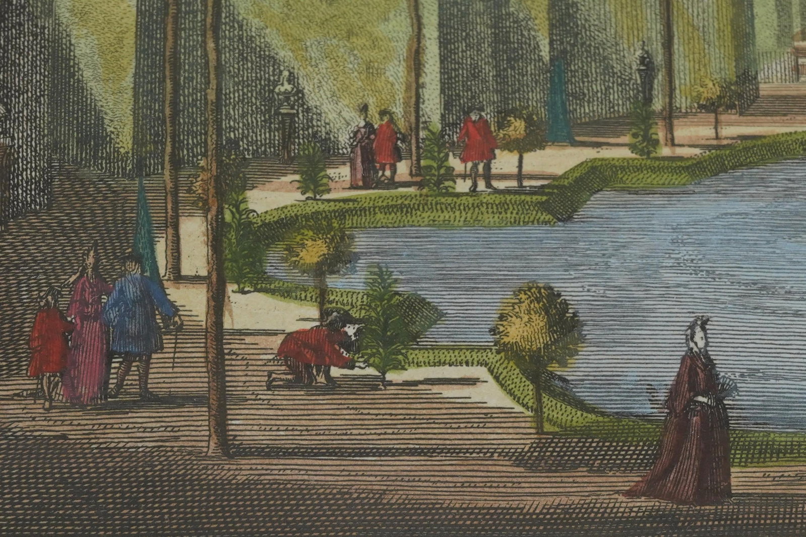 Set of 4 Carl Remshant 18th Century Colored Etchings - 7