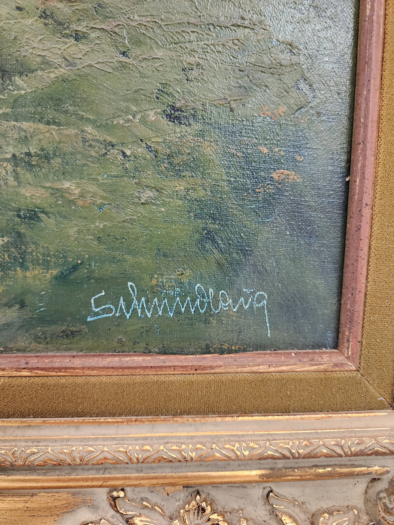 Mid 20th Century Gorgeous Original Oil Landscape Painting in the Style of the Hudson River Schools - 7