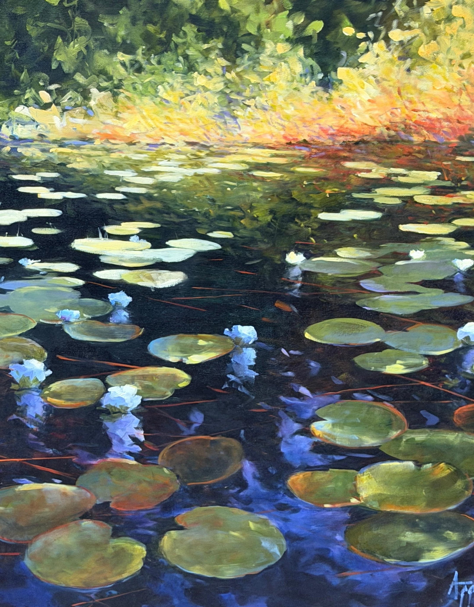 Barbara Applegate (American, b. 1954) Impressionist Water Lilies - 3