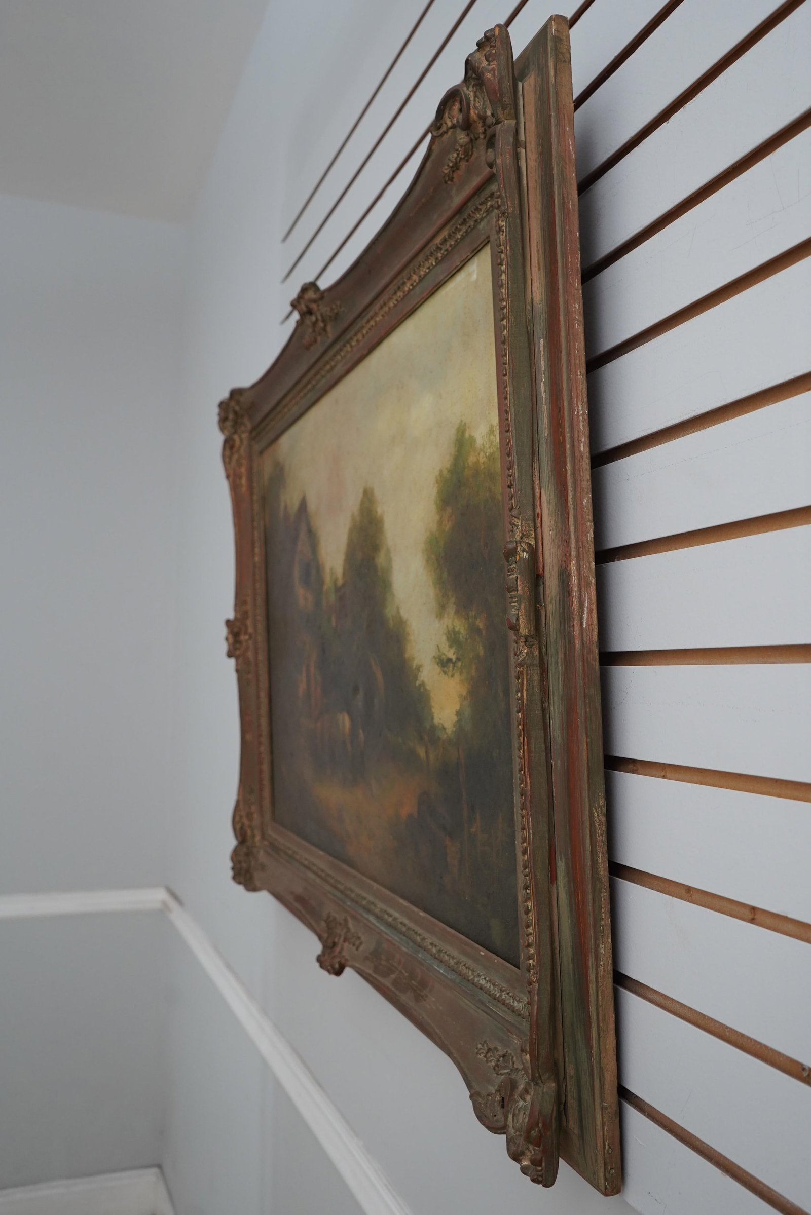 Henry Harvey Oil on Canvas Large Farm Scene Painting - Signed - 2