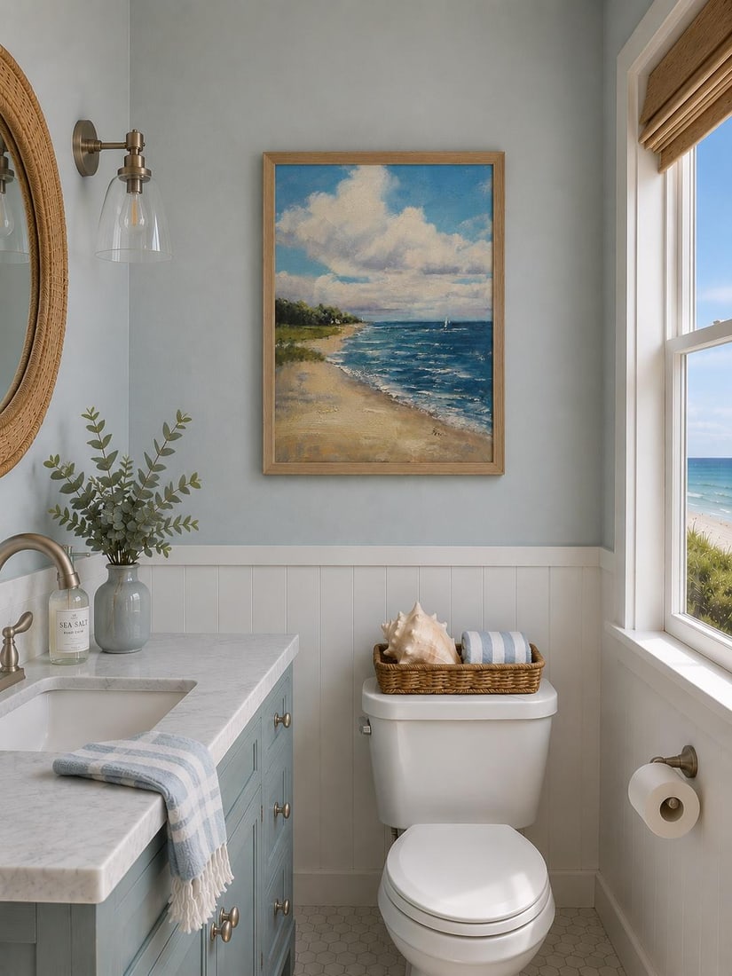 Original Coastal Seascape by Eric Son | Beach Shore Oil Painting 12x16 - 3