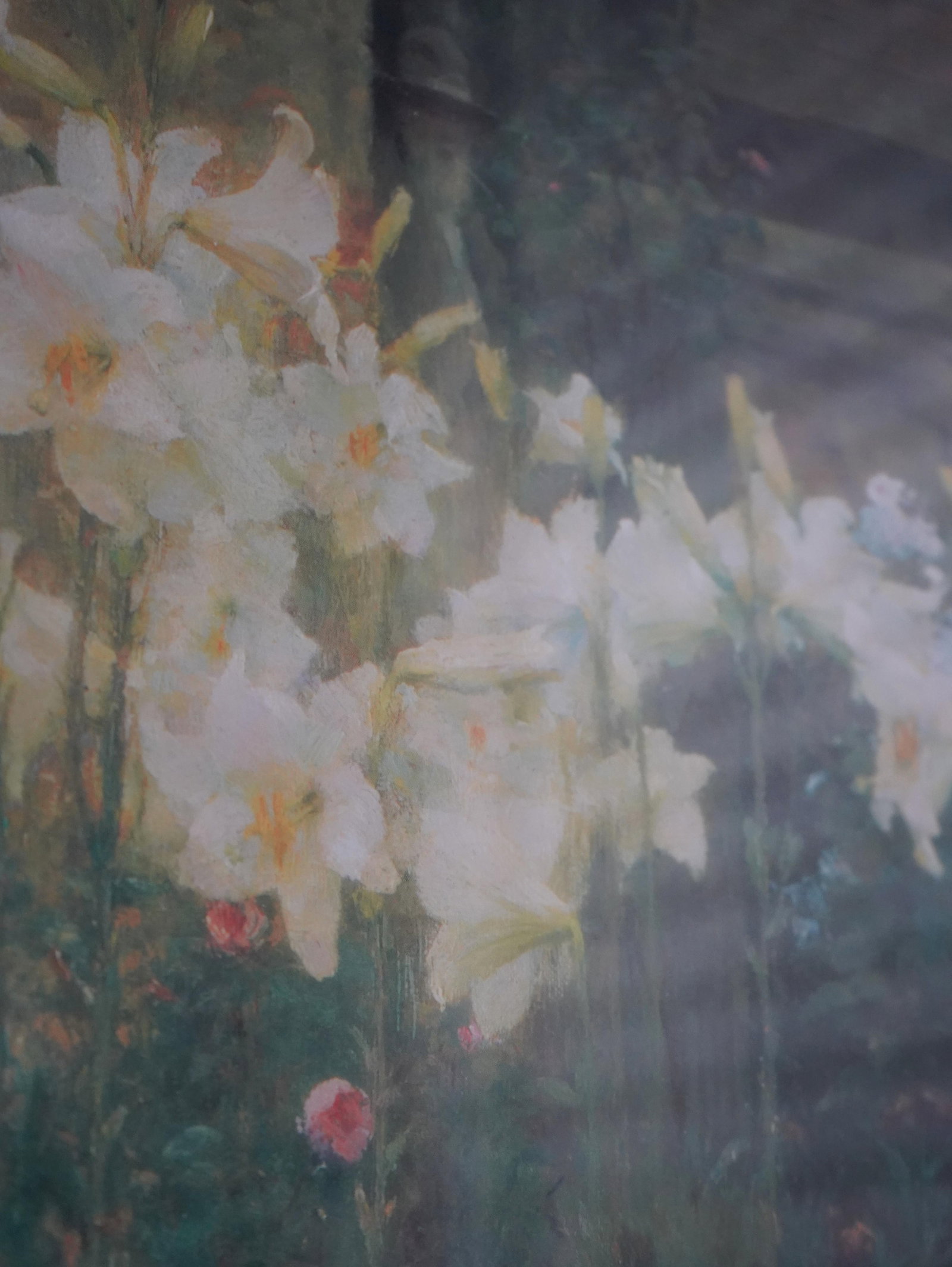 Framed Print or Painting of Lilacs in Garden Signed - 7