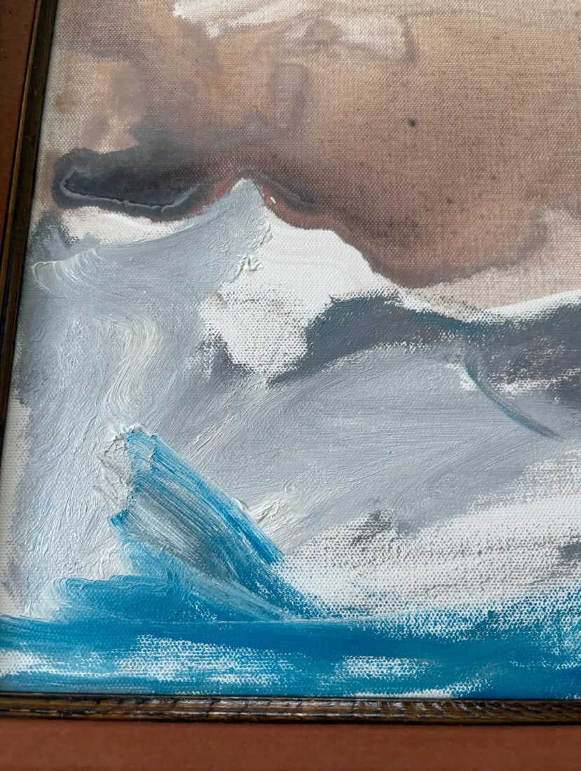 Matthew Izzo Oil Painting in Vintage Wood Frame - 3