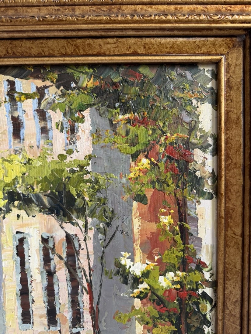 Late 20th Century Stunning Original Oil Painting On Canvas, Mediterranean Coastal Scene 29x41 - 6