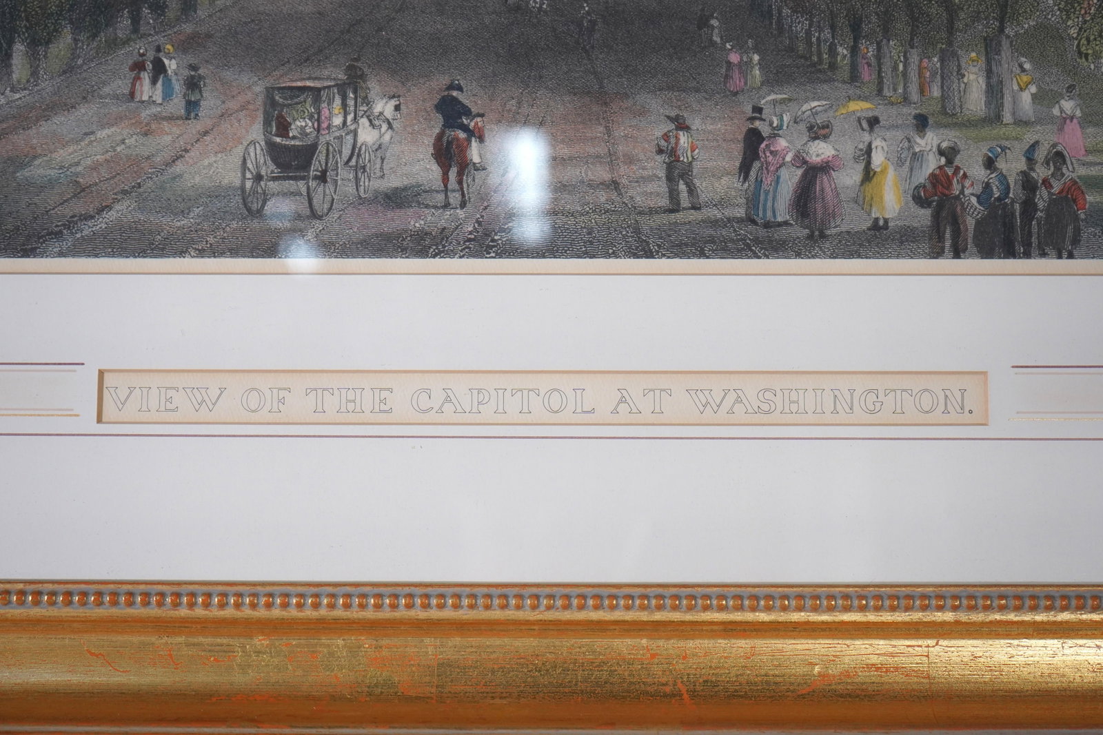 Vintage Engraving of View of the Capitol of Washington - 8