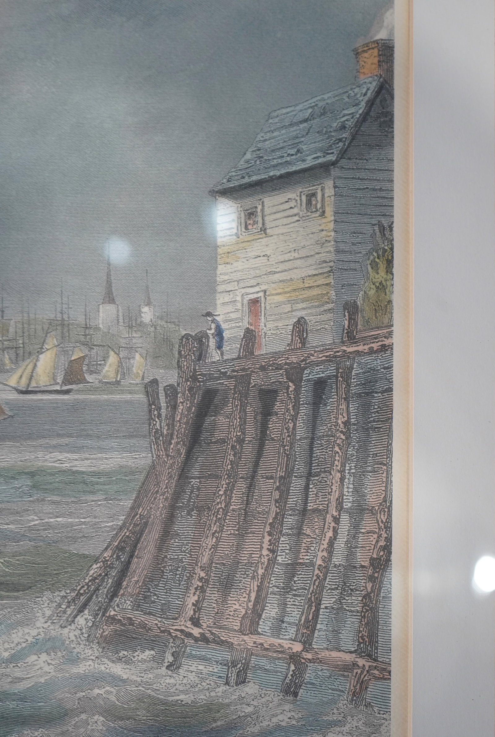 Engraving Print of Ferry in New York - 4
