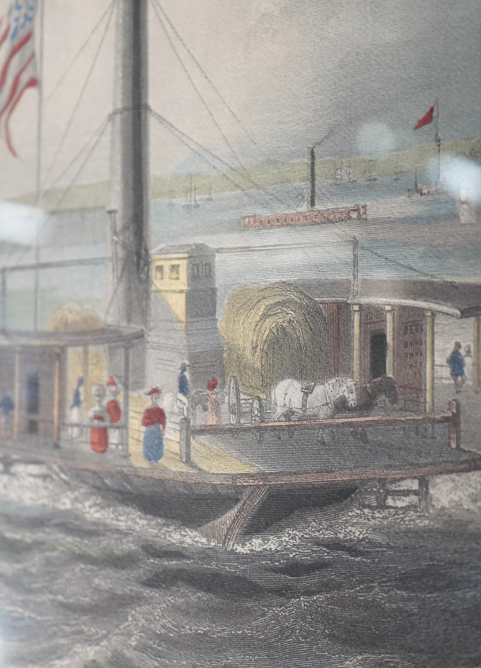 Engraving Print of Ferry in New York - 5