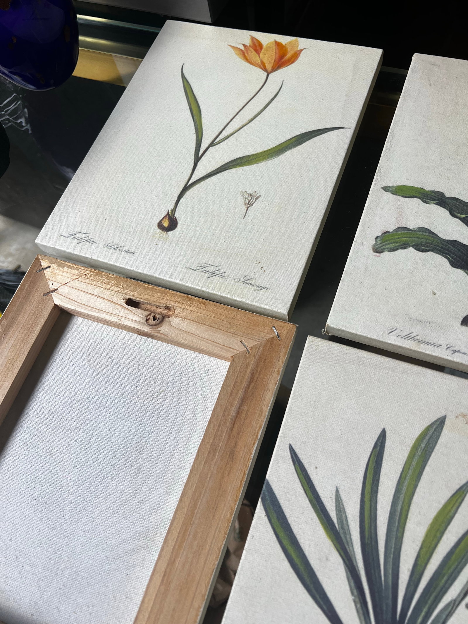 1970s Collection of Floral Signed Prints on Canvas - Set of 4 - 3