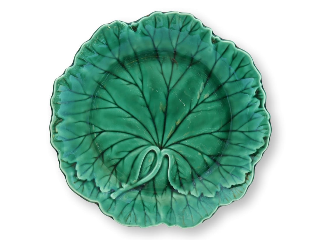 Early 20th Century Wedgwood Green Majolica Plates, Set of 6 - 4