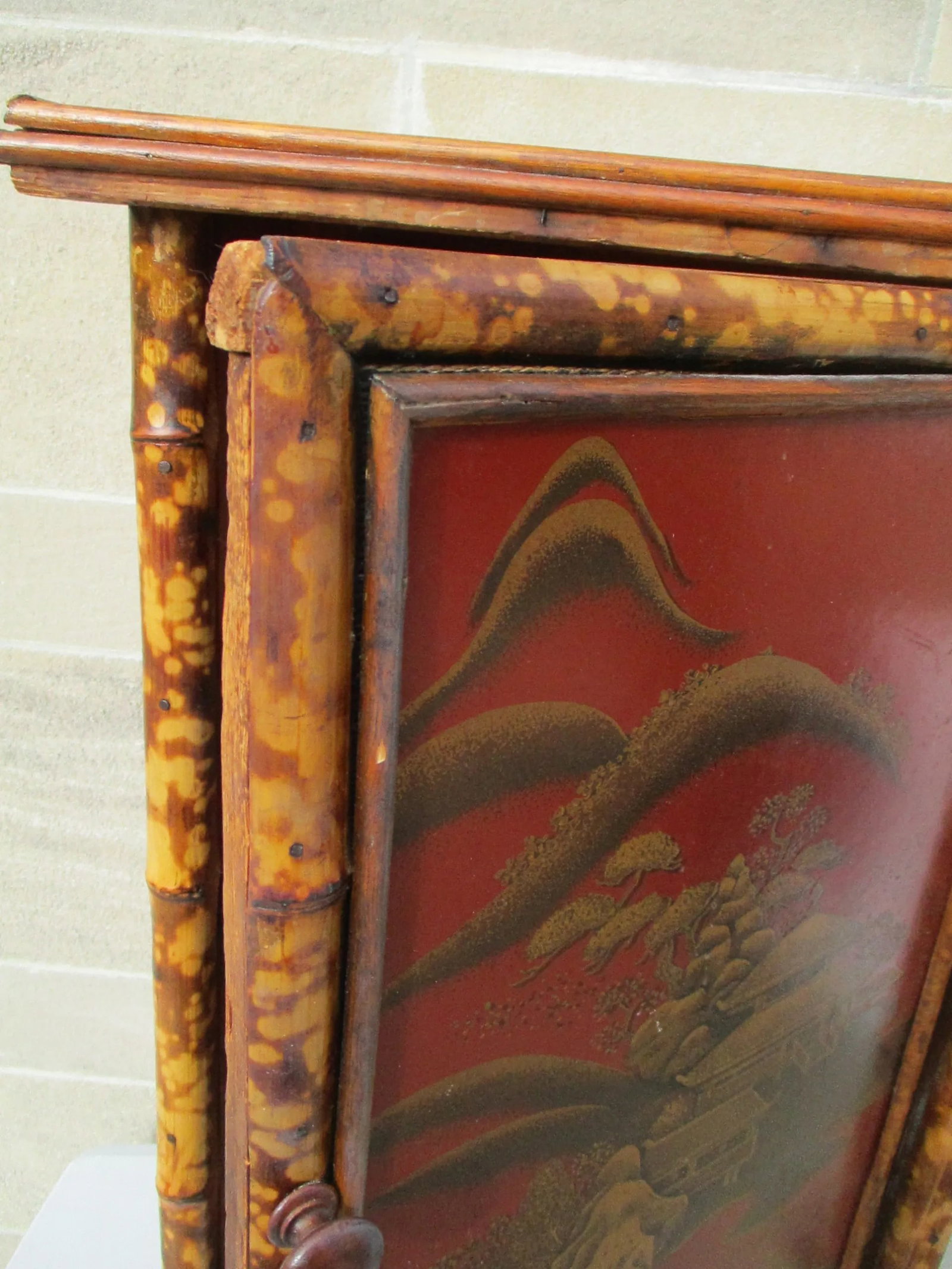 Japanned Lacquer and Bamboo Cabinet English 19th Century - 6