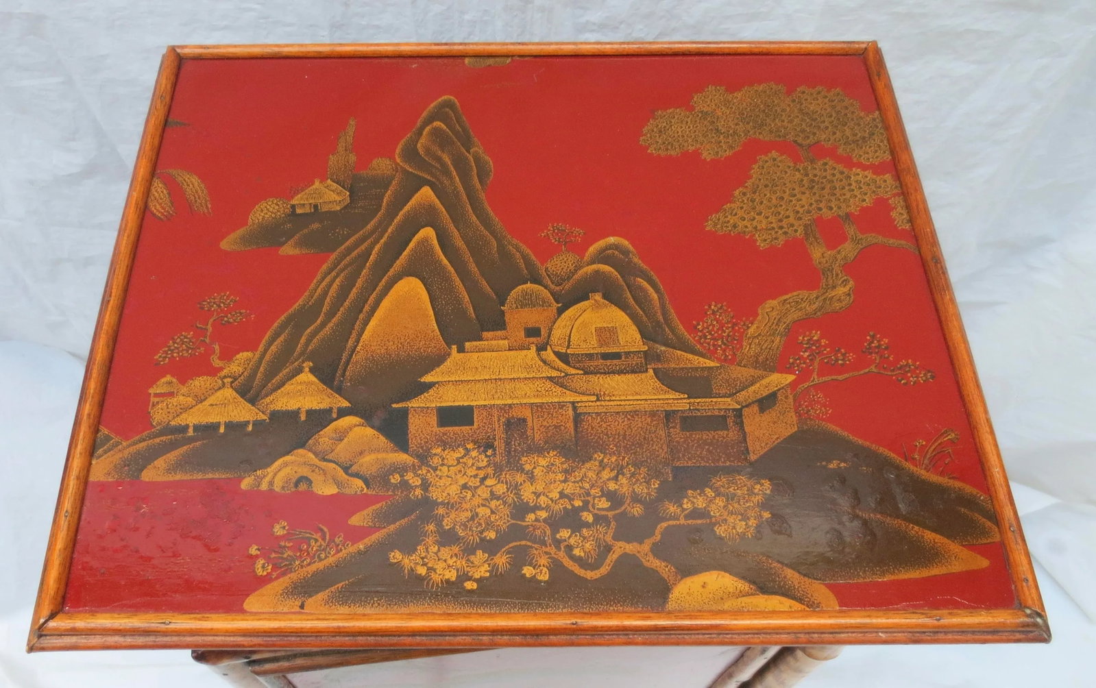 Japanned Lacquer and Bamboo Cabinet English 19th Century - 7
