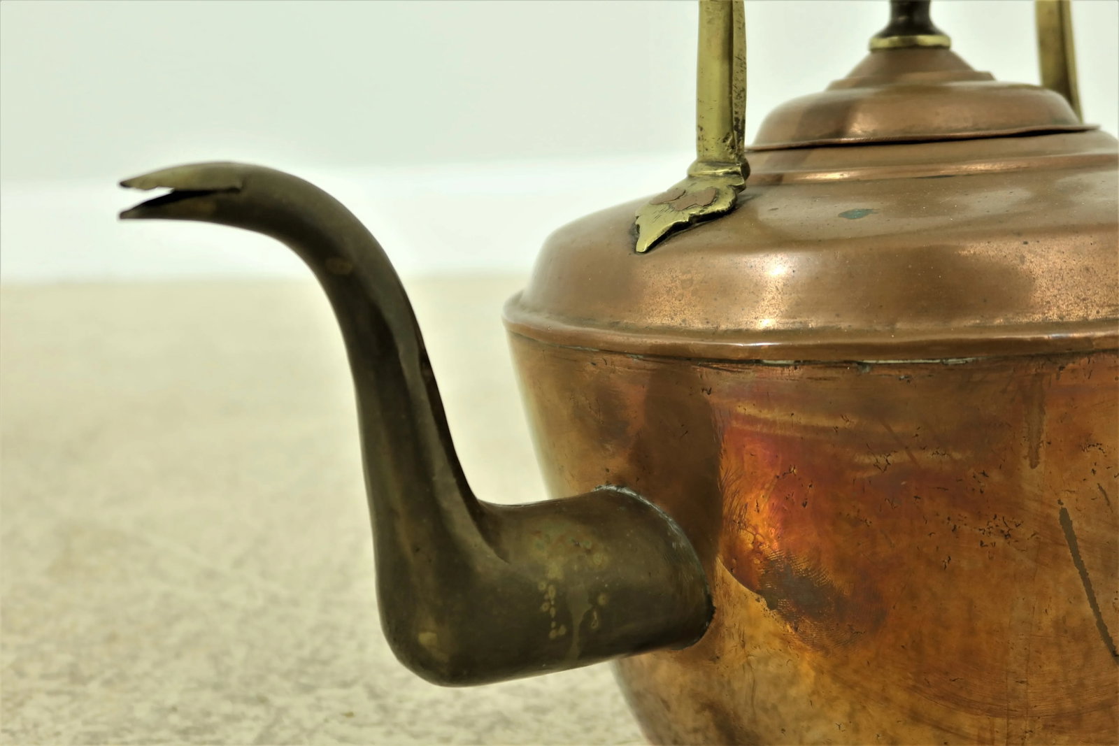 Vintage Hand Crafted & Copper Tea Kettle - 2