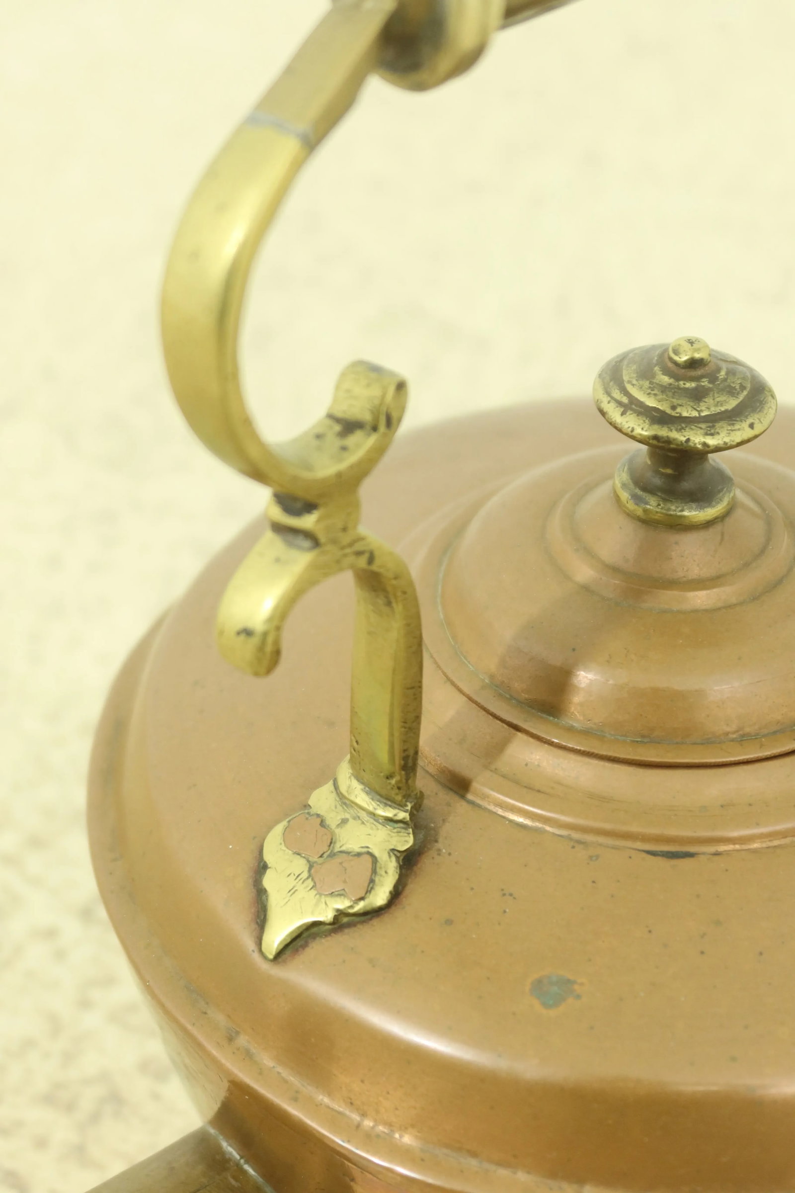 Vintage Hand Crafted & Copper Tea Kettle - 5