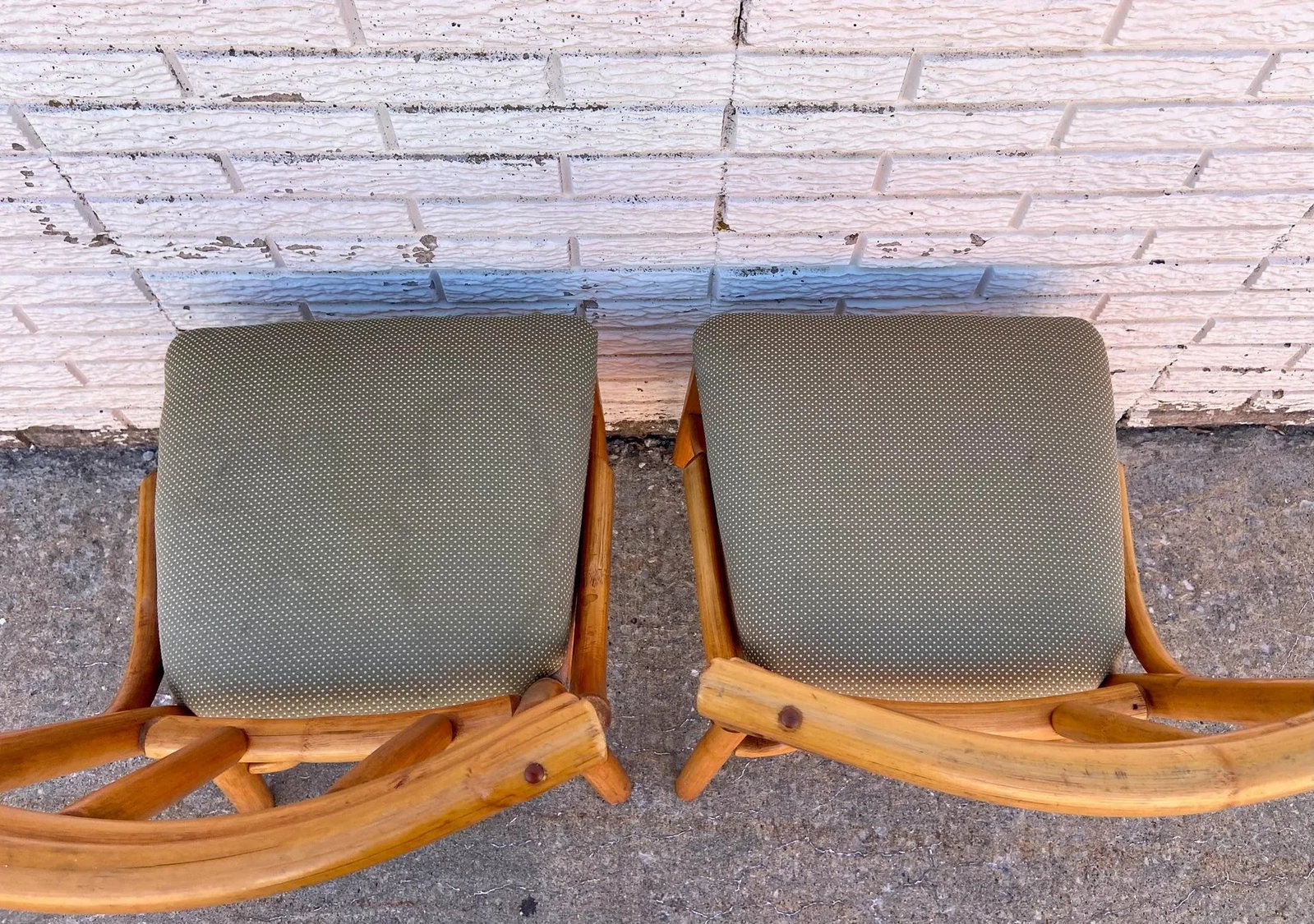 Vintage Ficks Reed Style Rattan Accent Chairs - Pair - 7