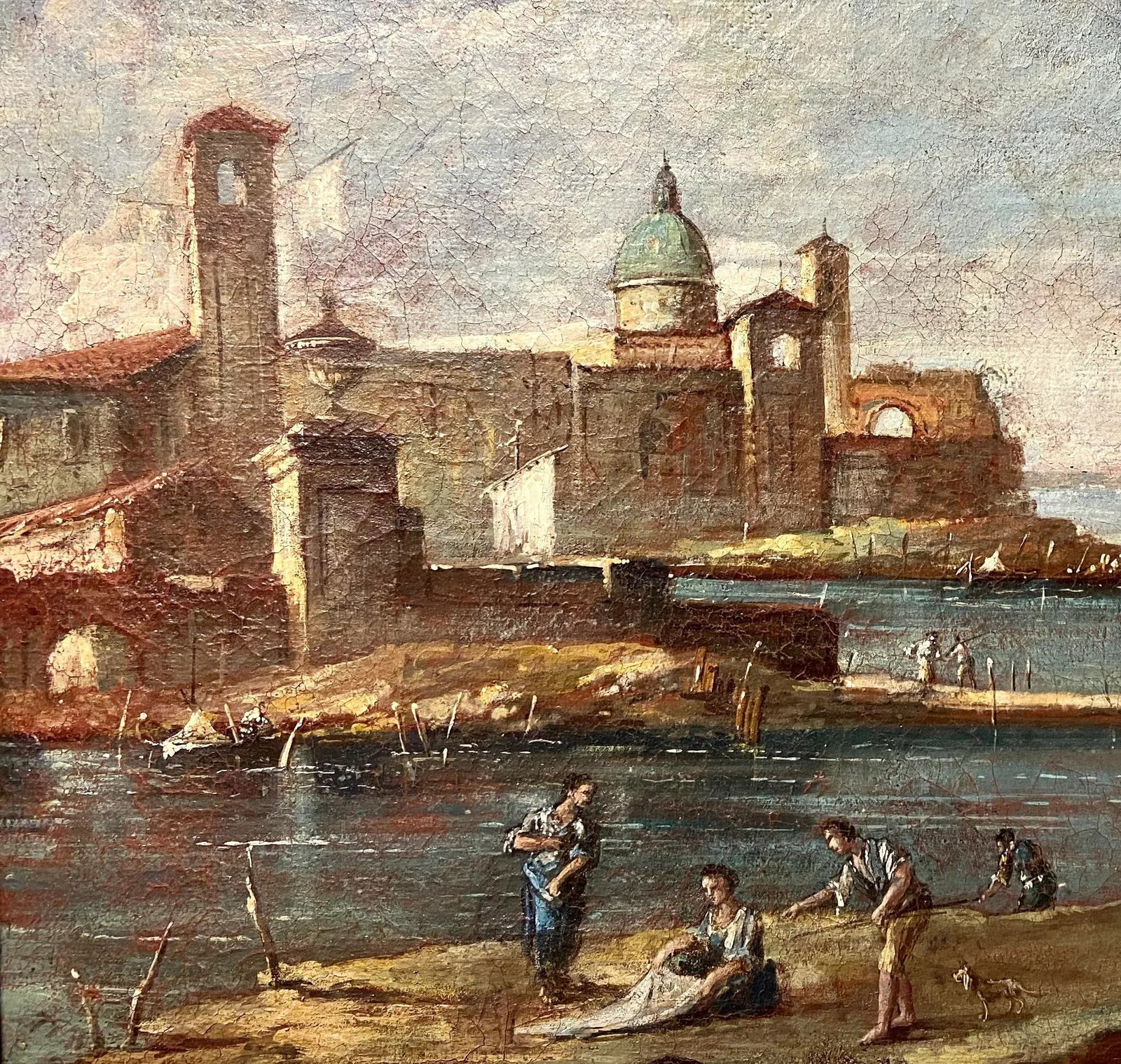 19th Century Italian Oil on Canvas Painting, Style of Guardi - 3