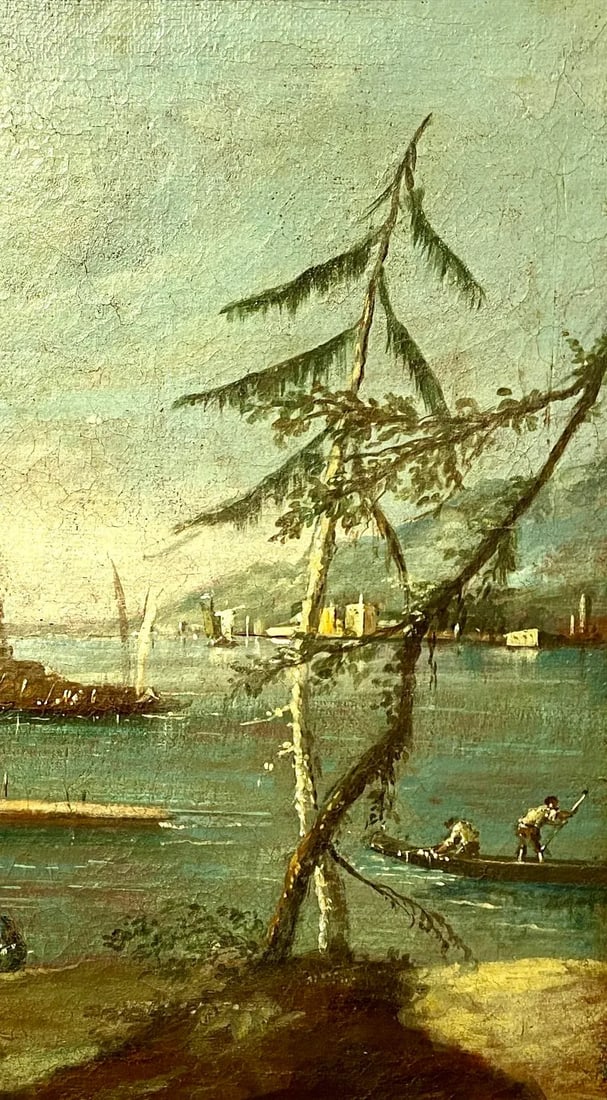19th Century Italian Oil on Canvas Painting, Style of Guardi - 4