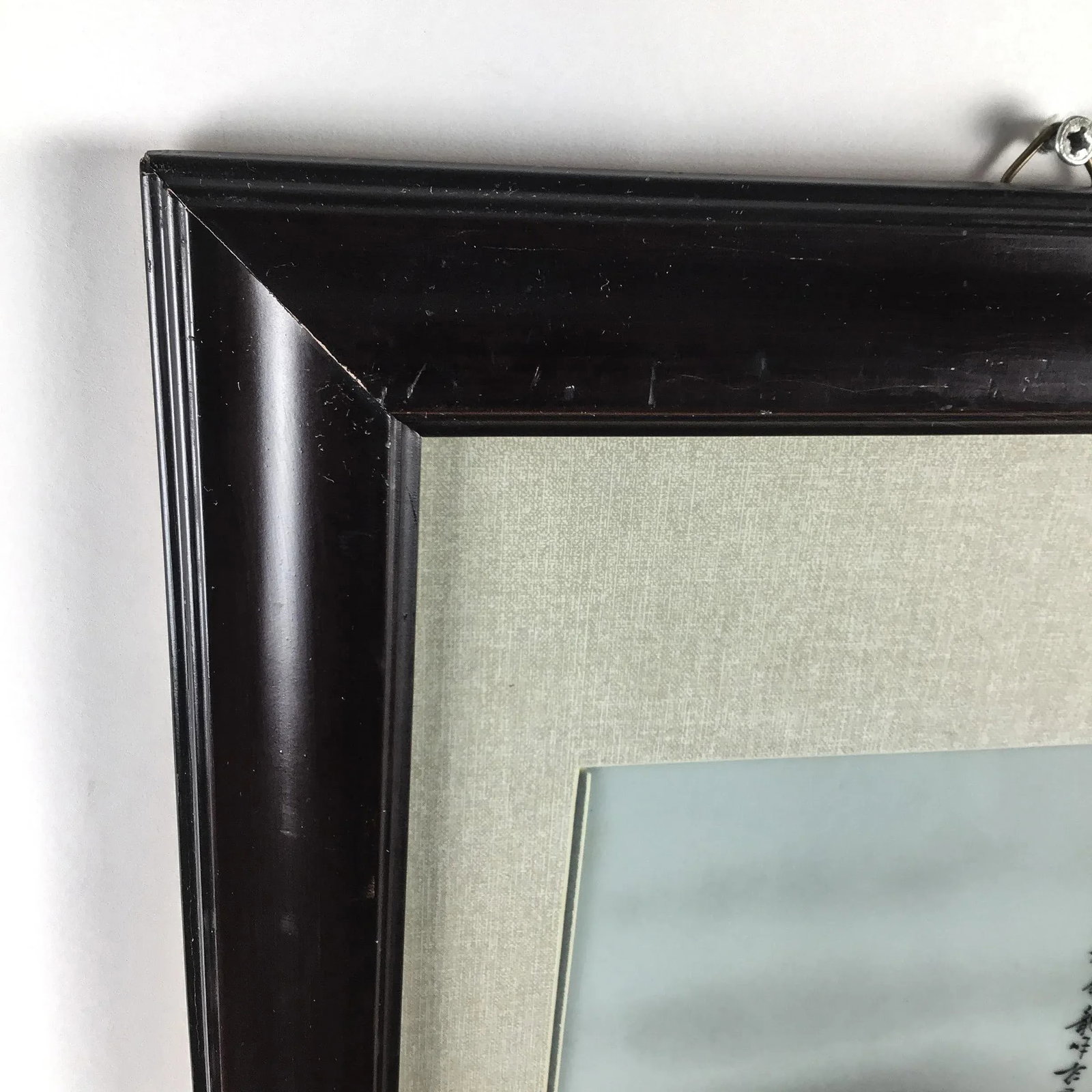 Framed Artist Signed Vintage Paintings on Porcelain - a Pair - 8