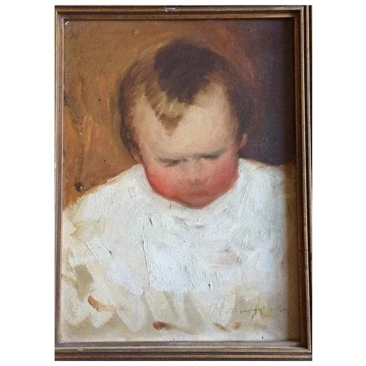 Early 20th Century Julia Searing Leaycraft (1885 - 1960) Woodstock New York Colony Oil Painting Port - 2