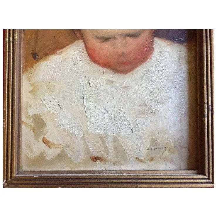 Early 20th Century Julia Searing Leaycraft (1885 - 1960) Woodstock New York Colony Oil Painting Port - 3
