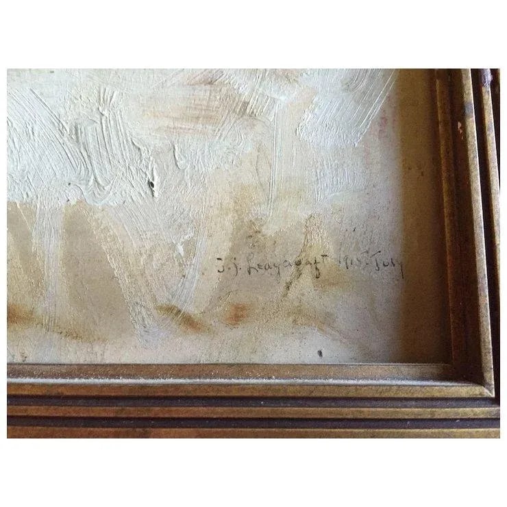 Early 20th Century Julia Searing Leaycraft (1885 - 1960) Woodstock New York Colony Oil Painting Port - 4