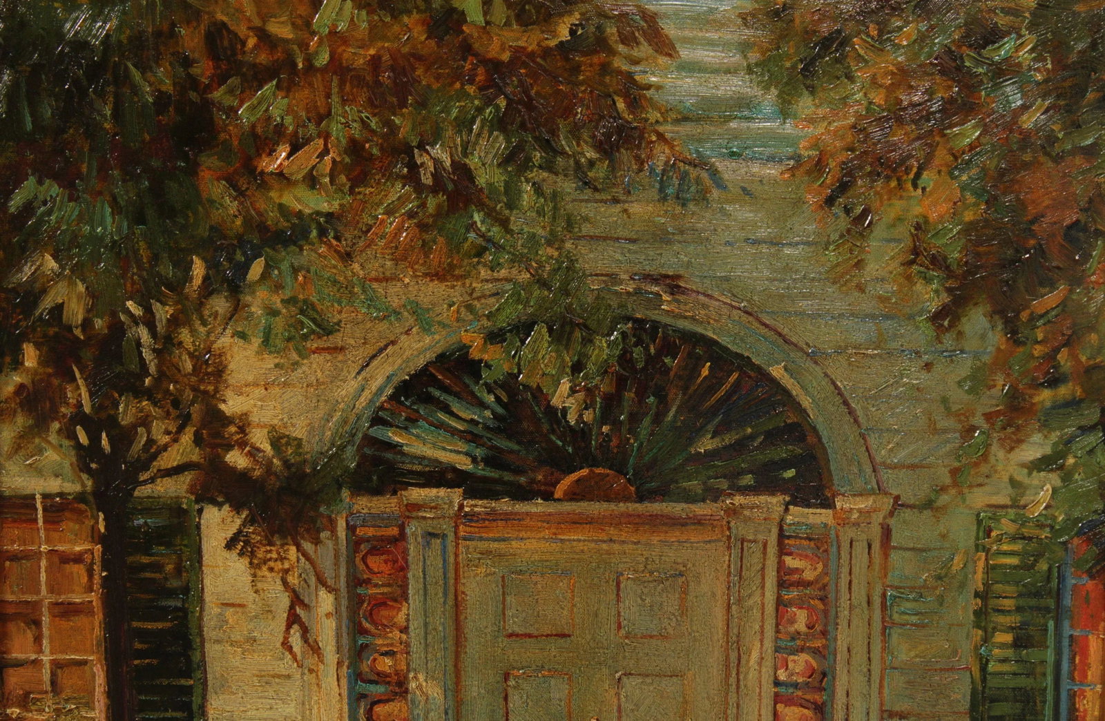Alan Cote Cottage Floral Garden Original Oil Painting - 8