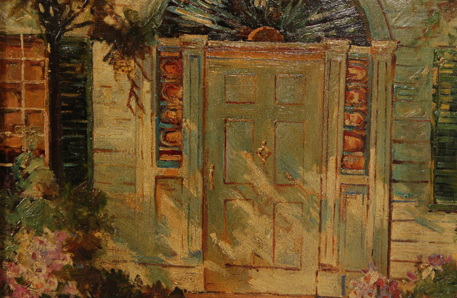 Alan Cote Cottage Floral Garden Original Oil Painting - 9