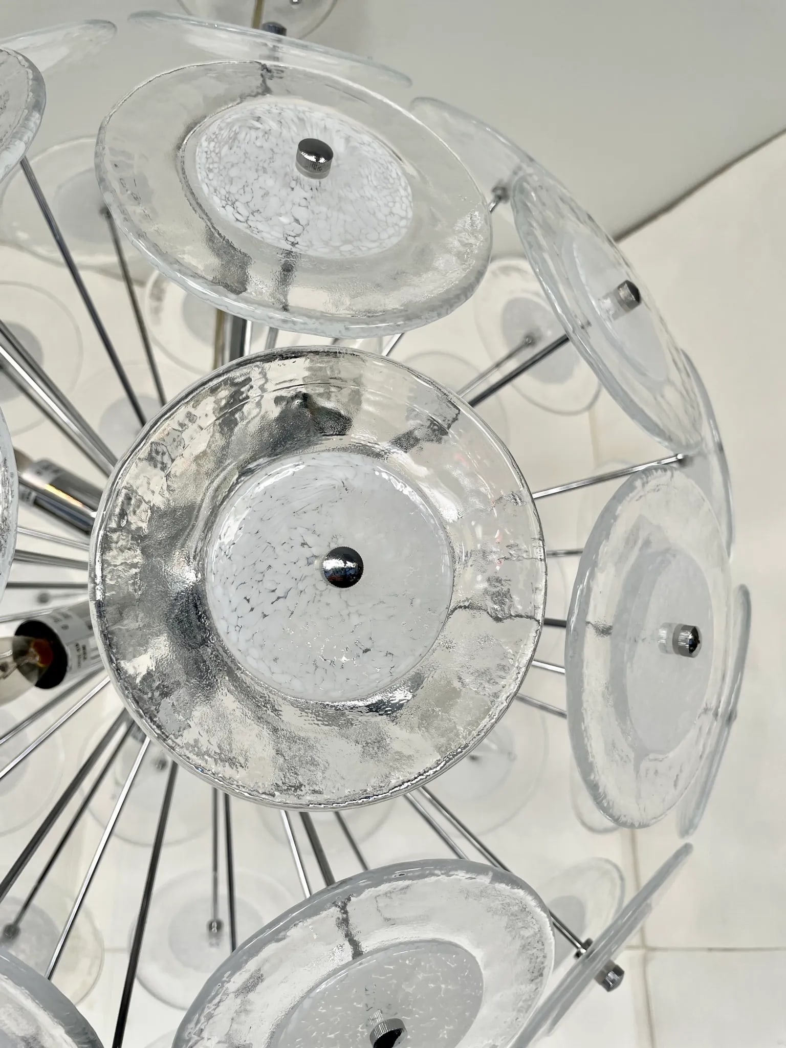 Large Italian Murano Glass Disc Sputnik Chandelier - 7