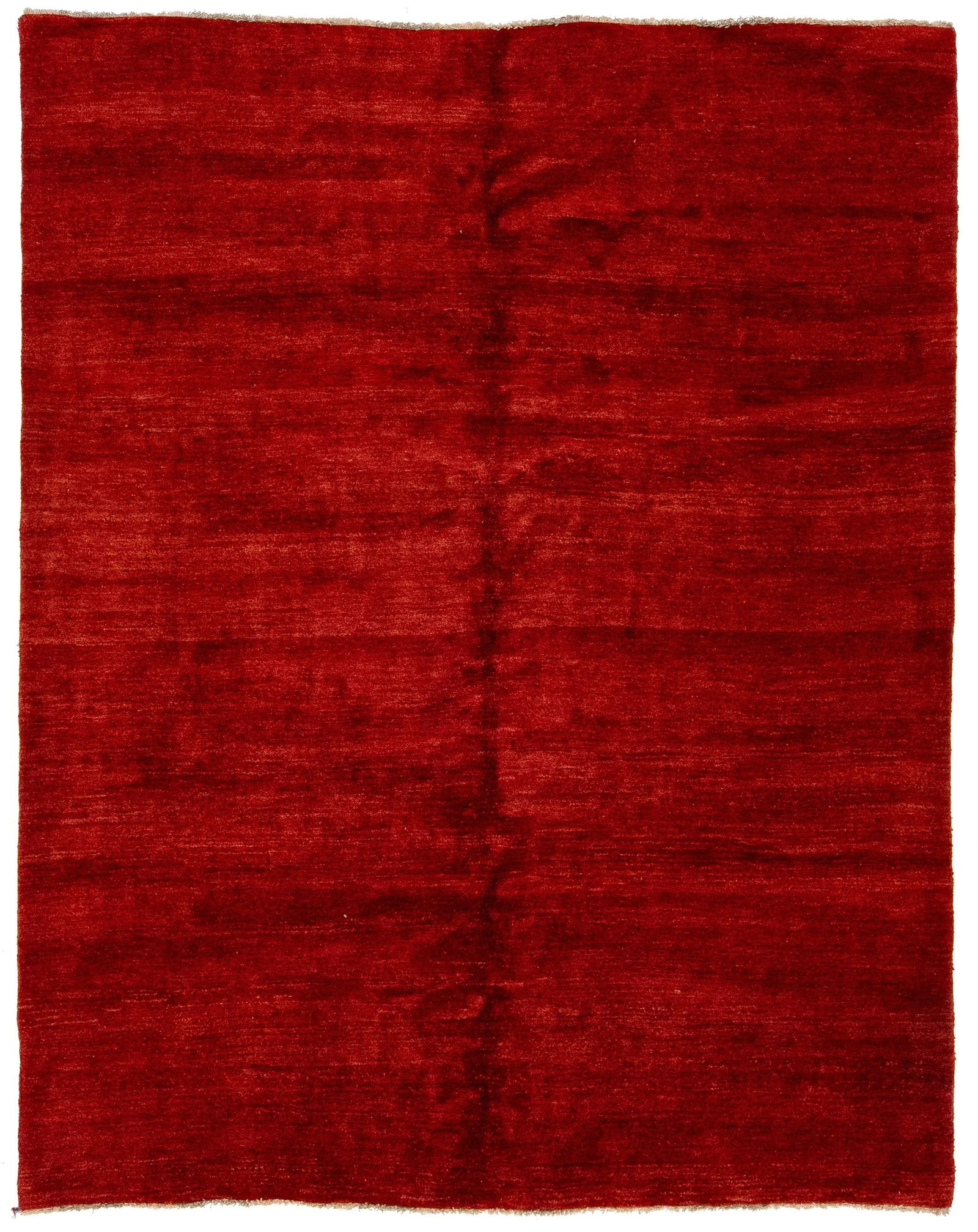 1960s Vintage Persian Gabbeh Handmade Red Geometric Wool Rug - 2