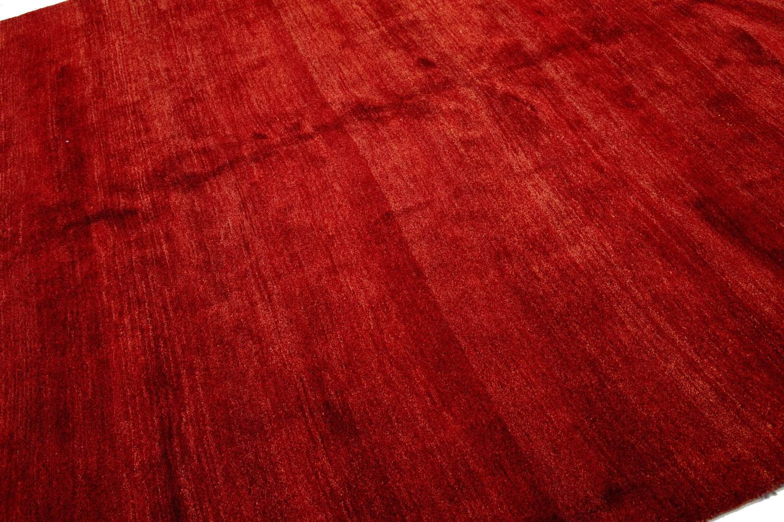1960s Vintage Persian Gabbeh Handmade Red Geometric Wool Rug - 7