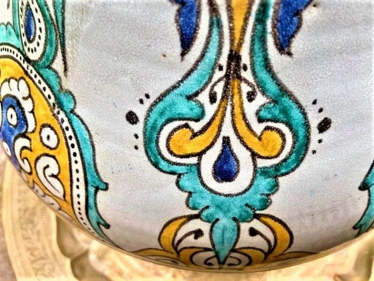 Mid 20th Century Large Fez Ceramic Lidded Jar From Morocco - 6
