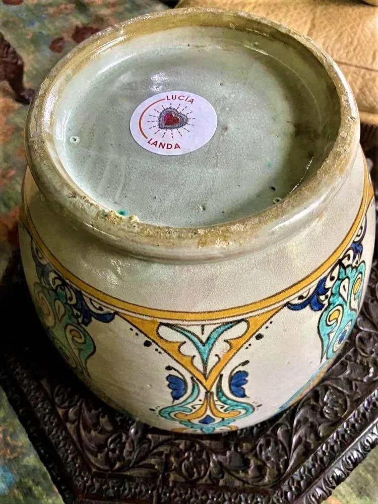 Mid 20th Century Large Fez Ceramic Lidded Jar From Morocco - 8