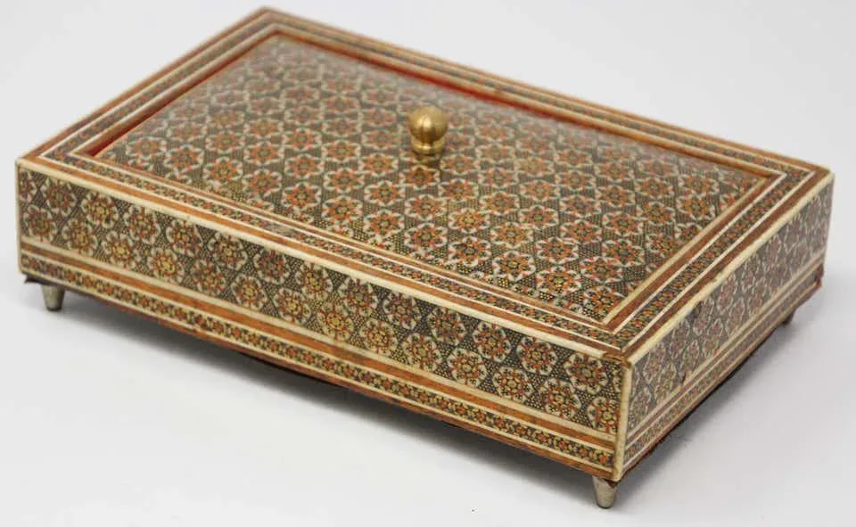 Moorish Decorative Sadeli Micro Mosaic Inlaid Jewelry Box - 10
