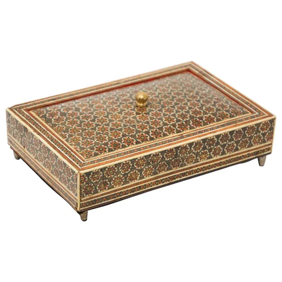 Moorish Decorative Sadeli Micro Mosaic Inlaid Jewelry Box - 11