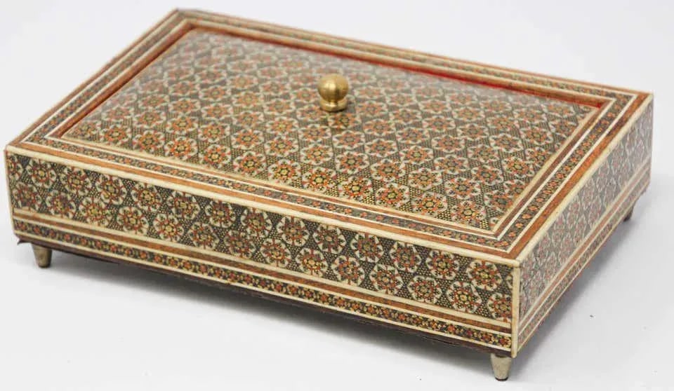 Moorish Decorative Sadeli Micro Mosaic Inlaid Jewelry Box - 4