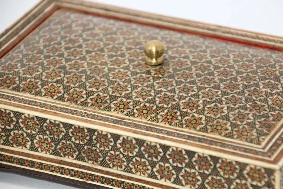 Moorish Decorative Sadeli Micro Mosaic Inlaid Jewelry Box - 5