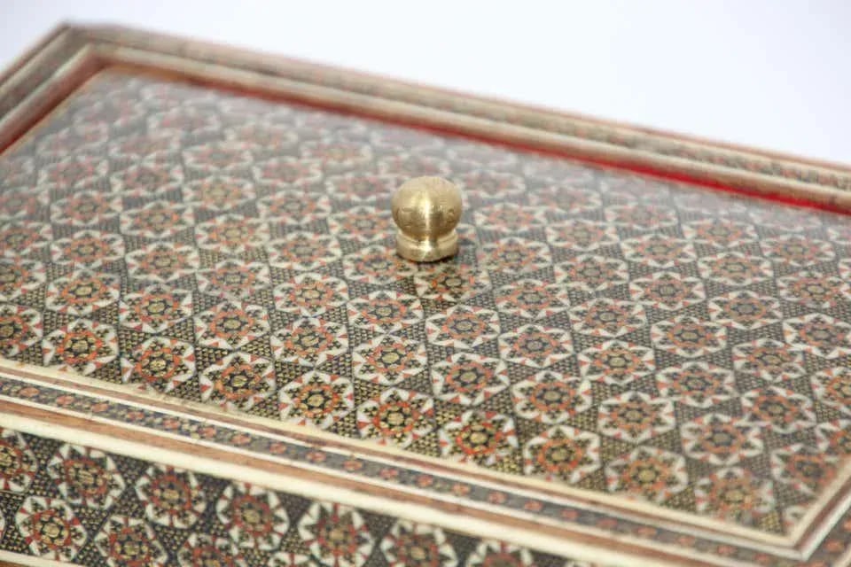 Moorish Decorative Sadeli Micro Mosaic Inlaid Jewelry Box - 6