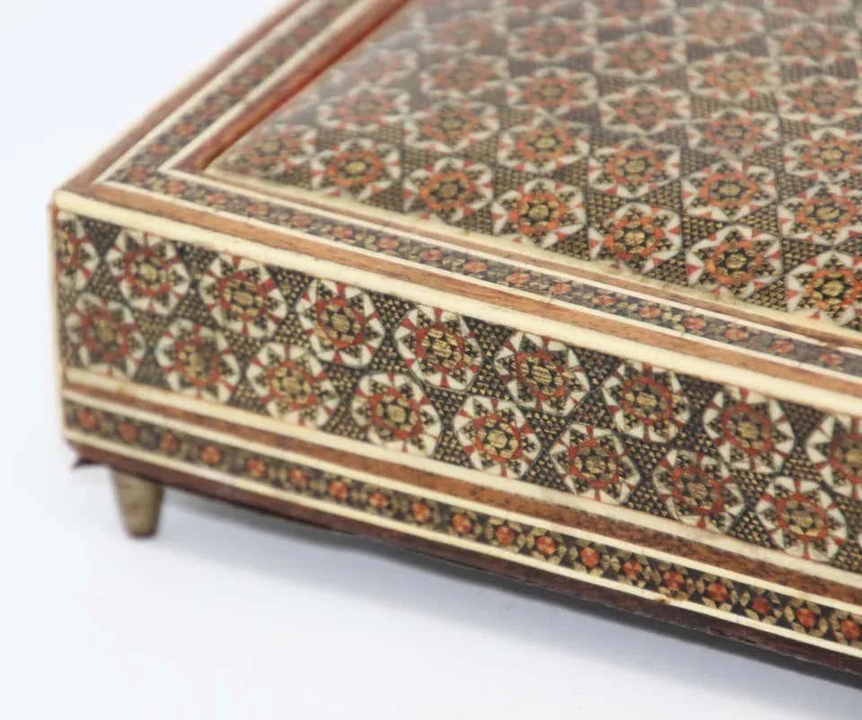 Moorish Decorative Sadeli Micro Mosaic Inlaid Jewelry Box - 7