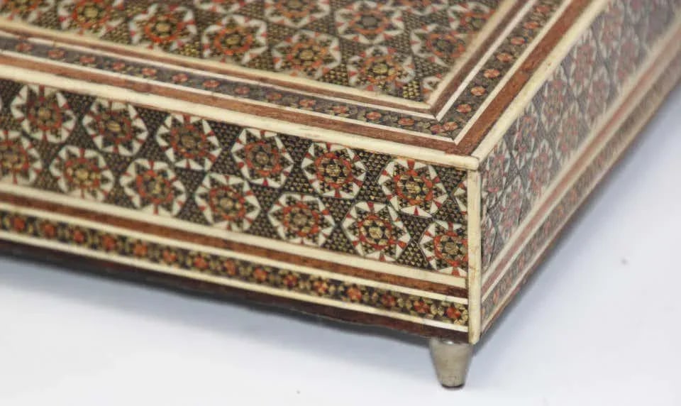 Moorish Decorative Sadeli Micro Mosaic Inlaid Jewelry Box - 8