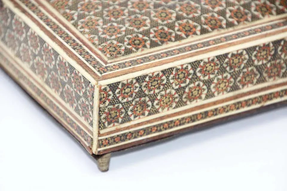 Moorish Decorative Sadeli Micro Mosaic Inlaid Jewelry Box - 9